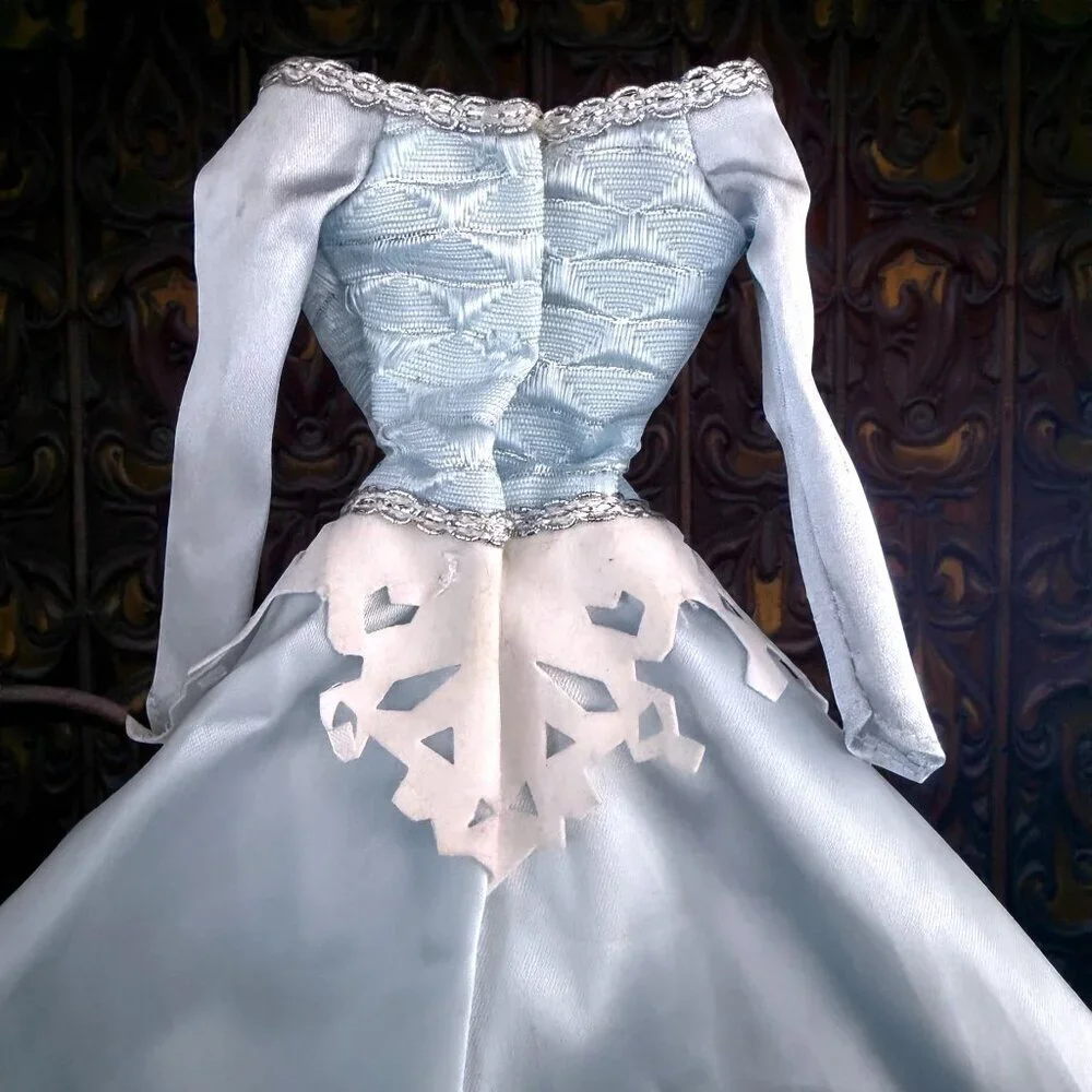 Disney Sleeping Beauty Winter Frost Blue Gown Doll Dress 2 Capes Barbie Size